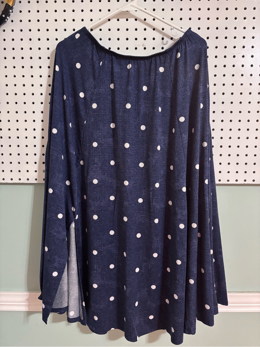 LuLaRoe Navy Blue Polka Dot Swing Skirt